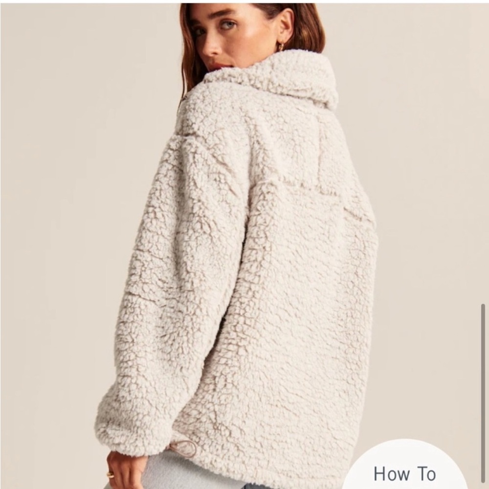 Abercrombie & Fitch Cinched Cocoon Sherpa Full Zip medium